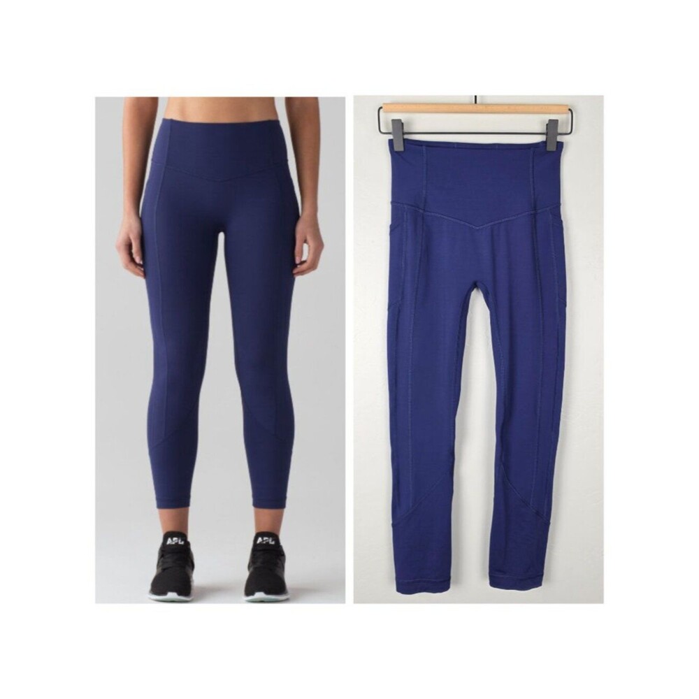 Lululemon All The Right Places Crop II 23" Leggings Blueberry Jam Blue Size 4